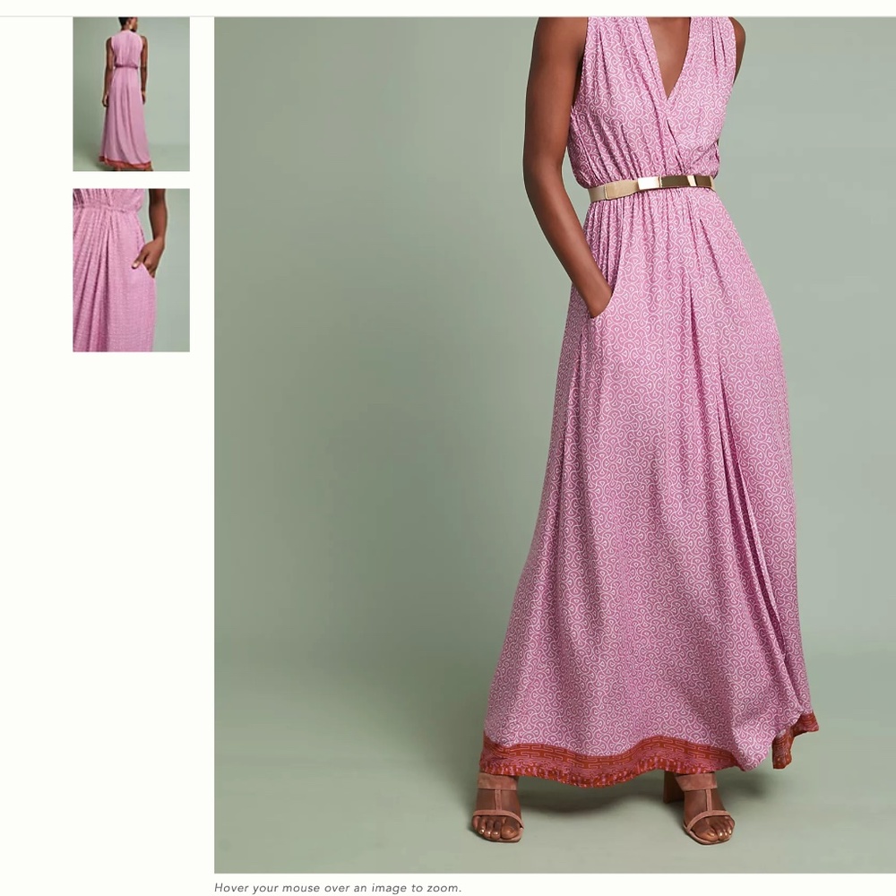 Nat by Natalie Martin Nico Sleeveless Maxi Dress SZ L